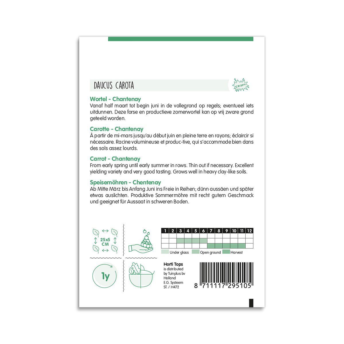 Frøpose til gulerod Daucus carota Chantenay