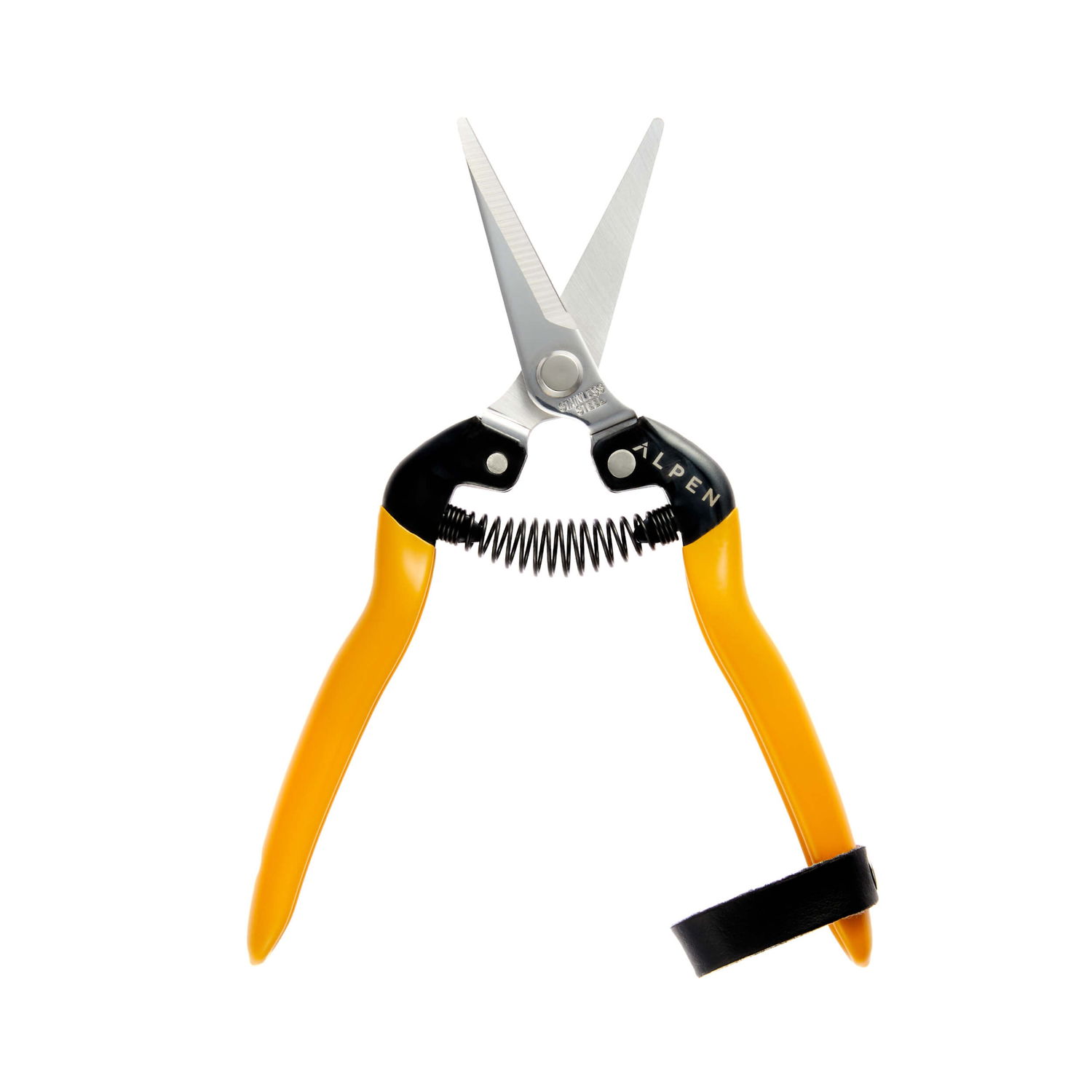 Gul Alpen havesaks med fjeder og rem