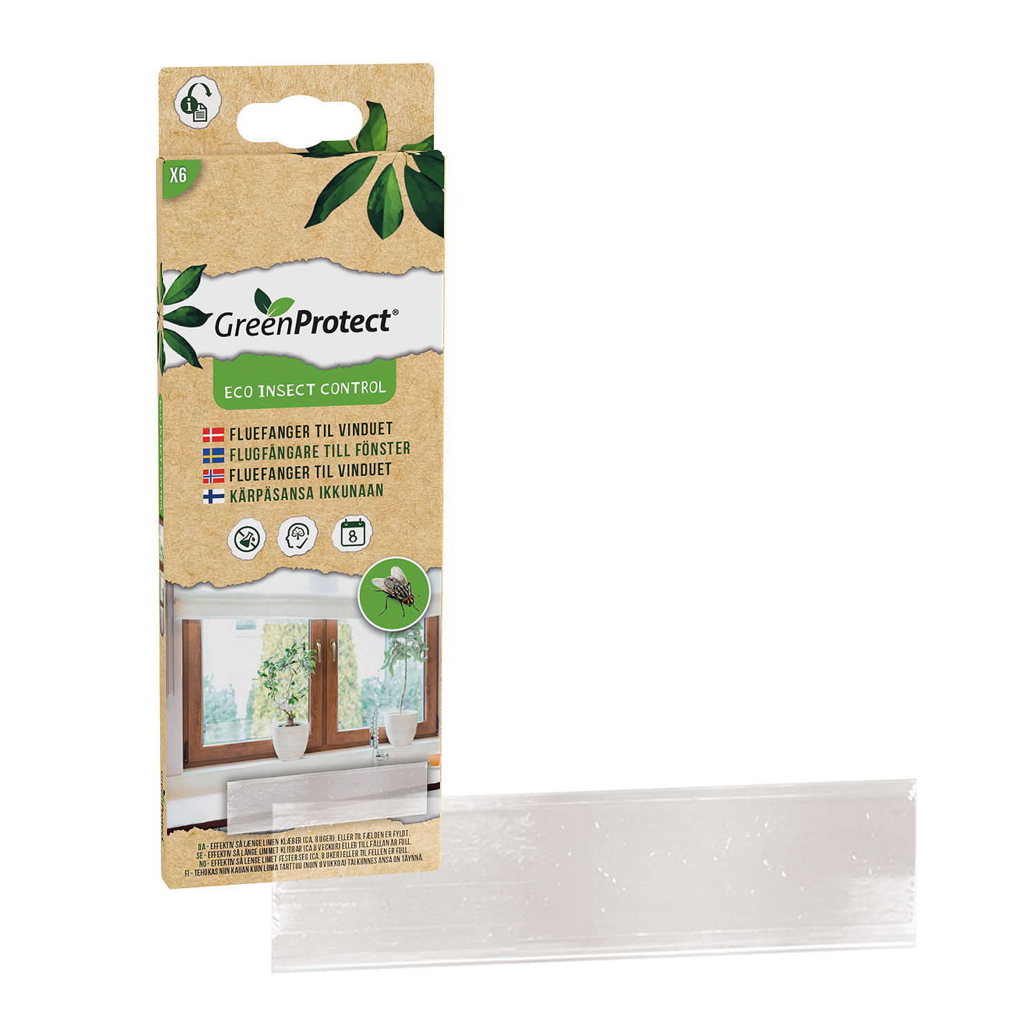 GreenProtect Fluefanger til vinduet - 6 stk