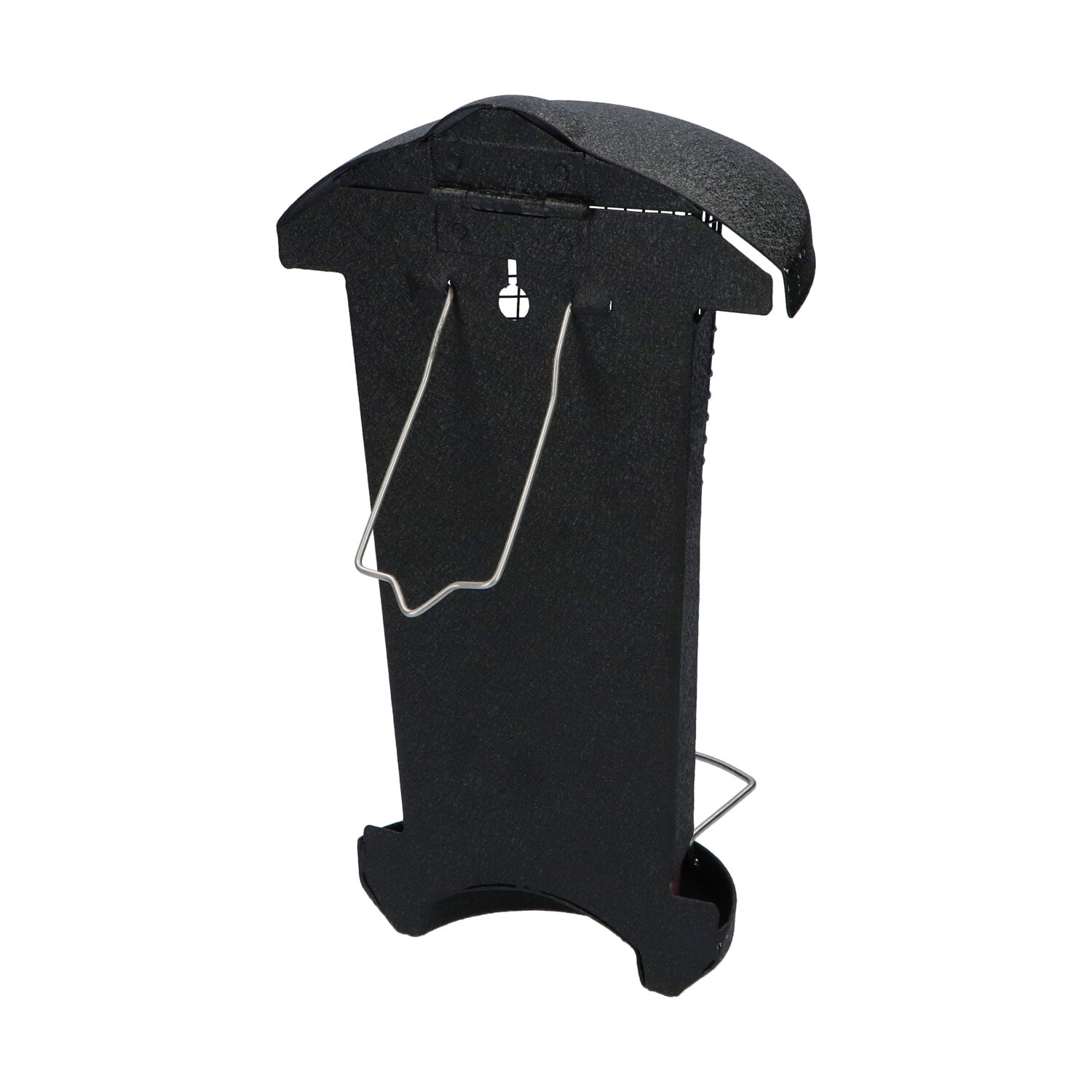 Sort metal paraplyholder til gulvmontering