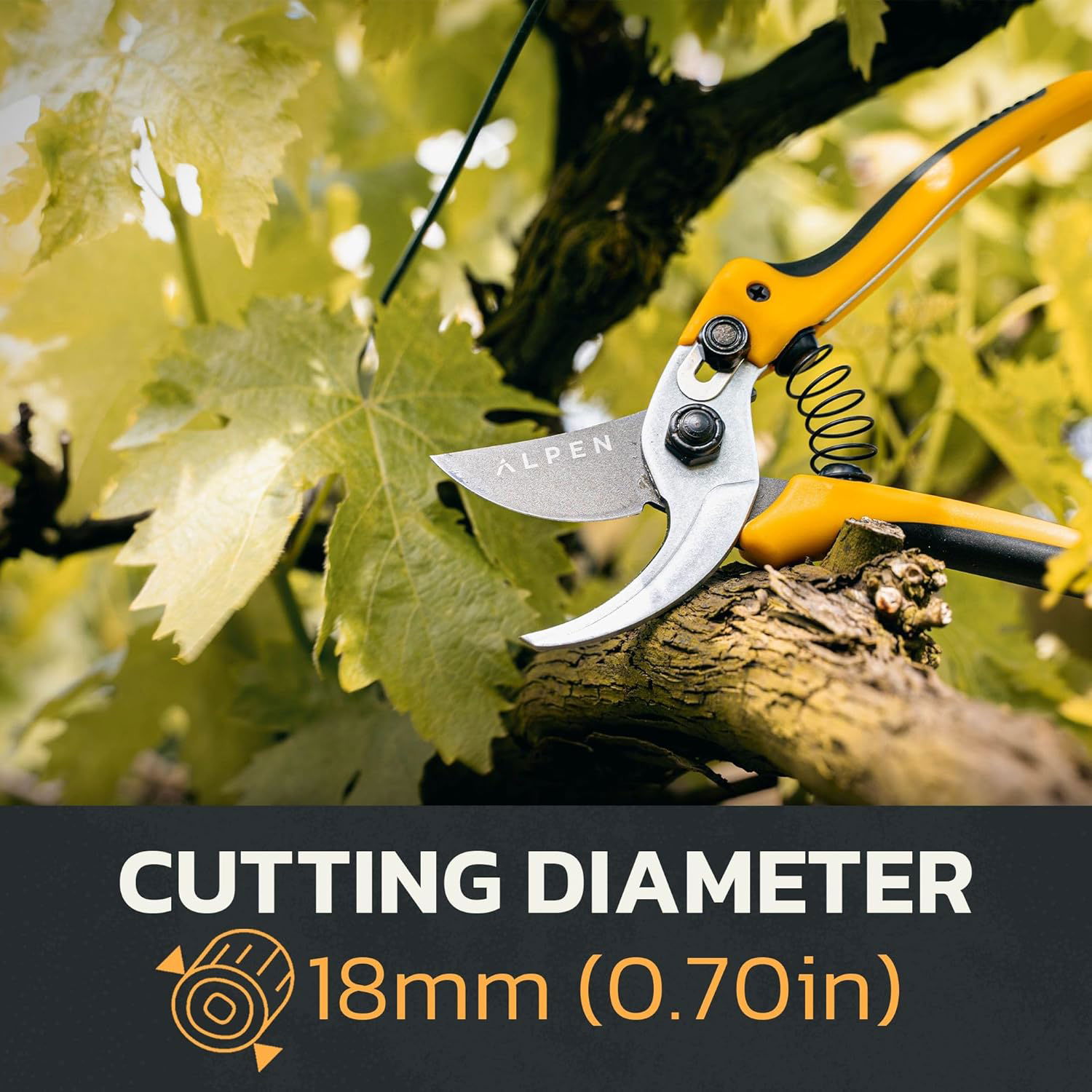 Gul Alpen beskærersaks, skærer grene op til 18 mm