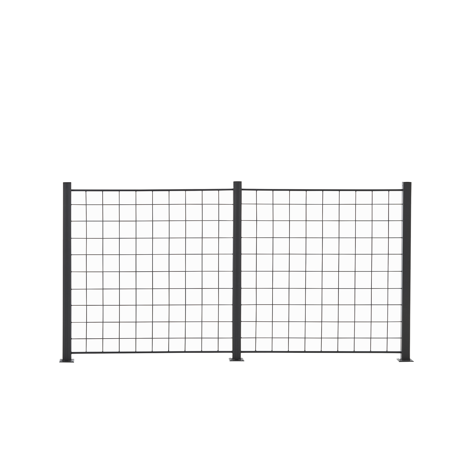 HORTUS 2 fag espalie sort 100x100 cm inkl. 3 alu stolper 108 cm