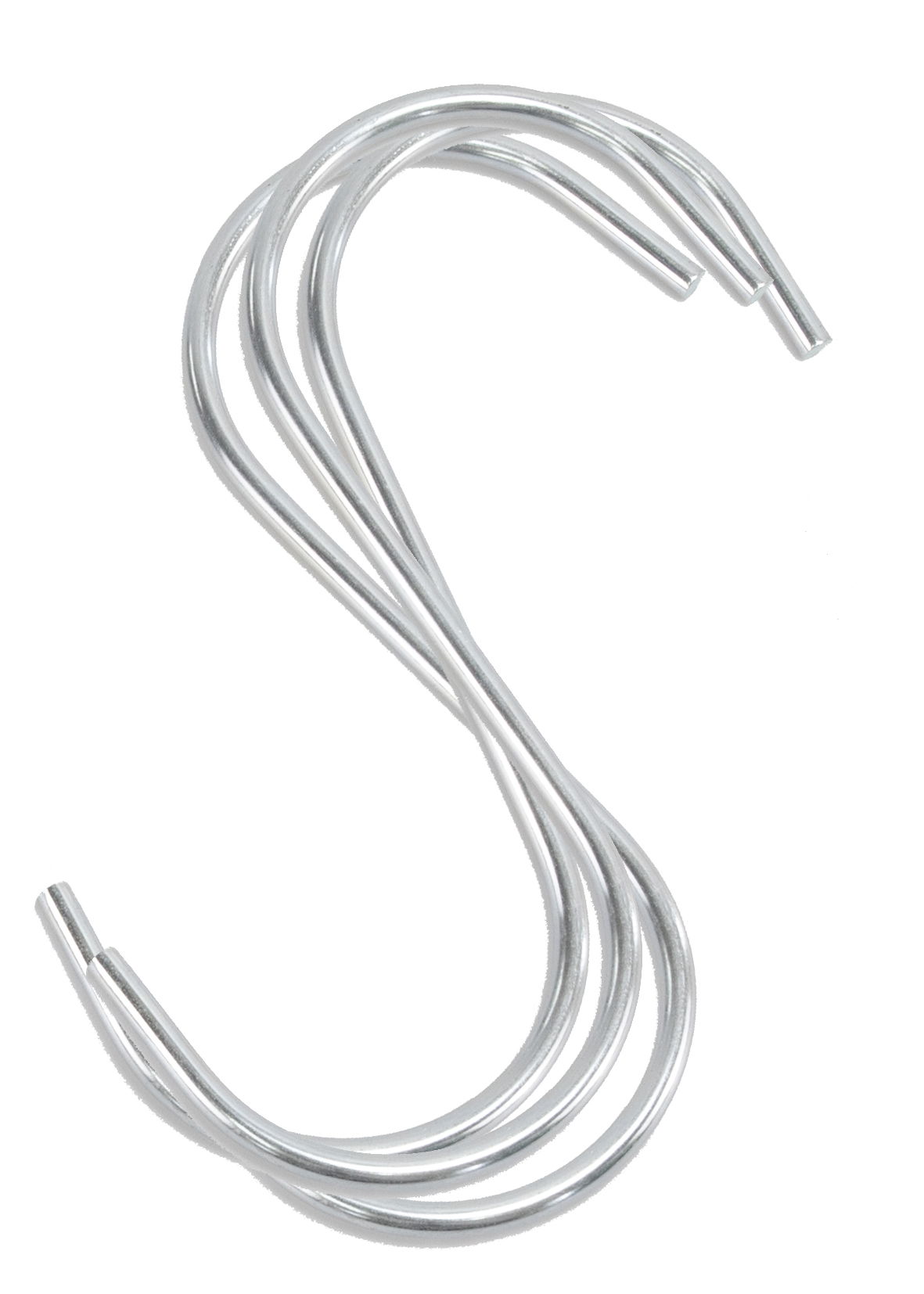 Tre S-formede sølv metal kroge til ophæng