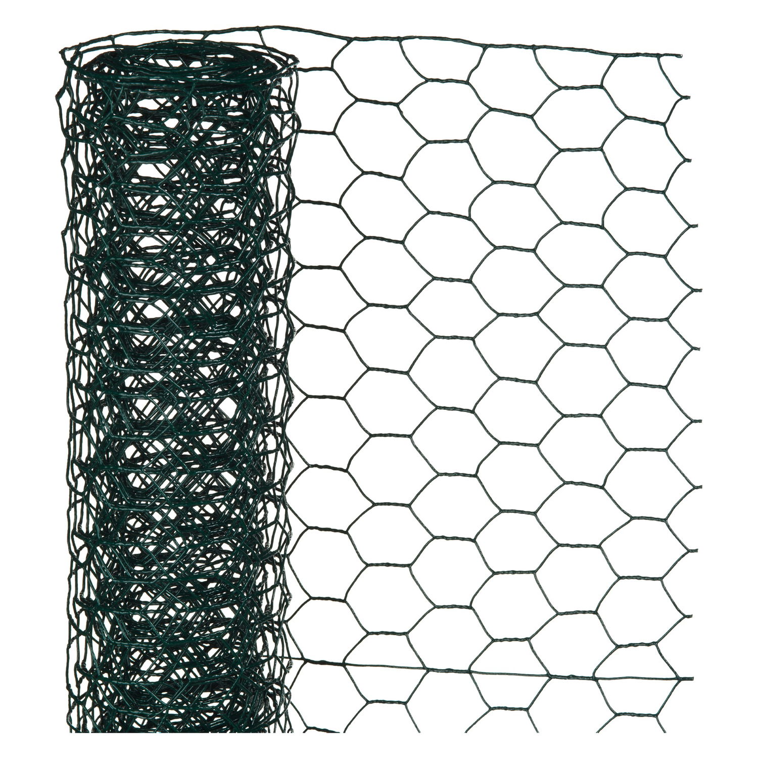 Galvaniseret hønsenet m. PVC Grøn, 25 mm - 50 cm x 3 meter