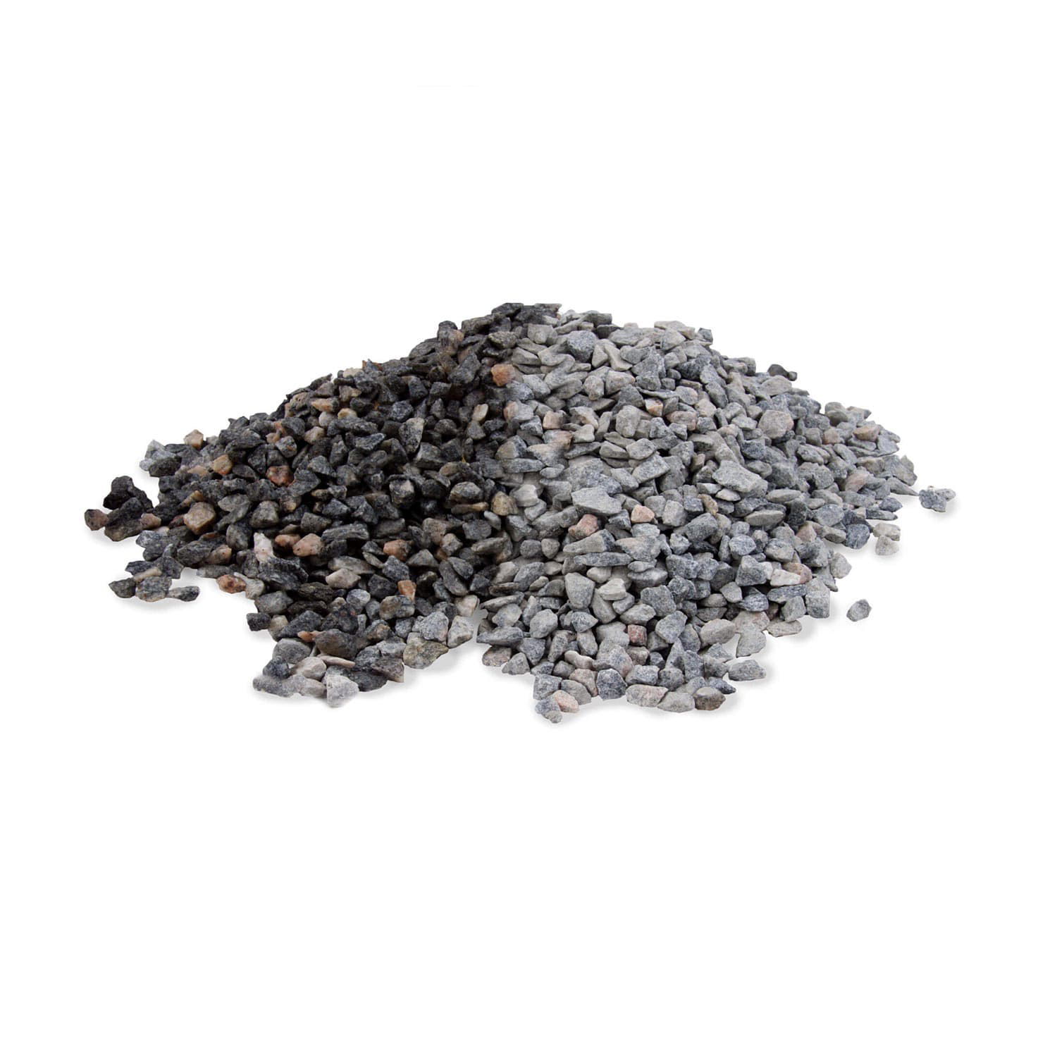 Bunke gråmix granitskærver til udendørs belægning