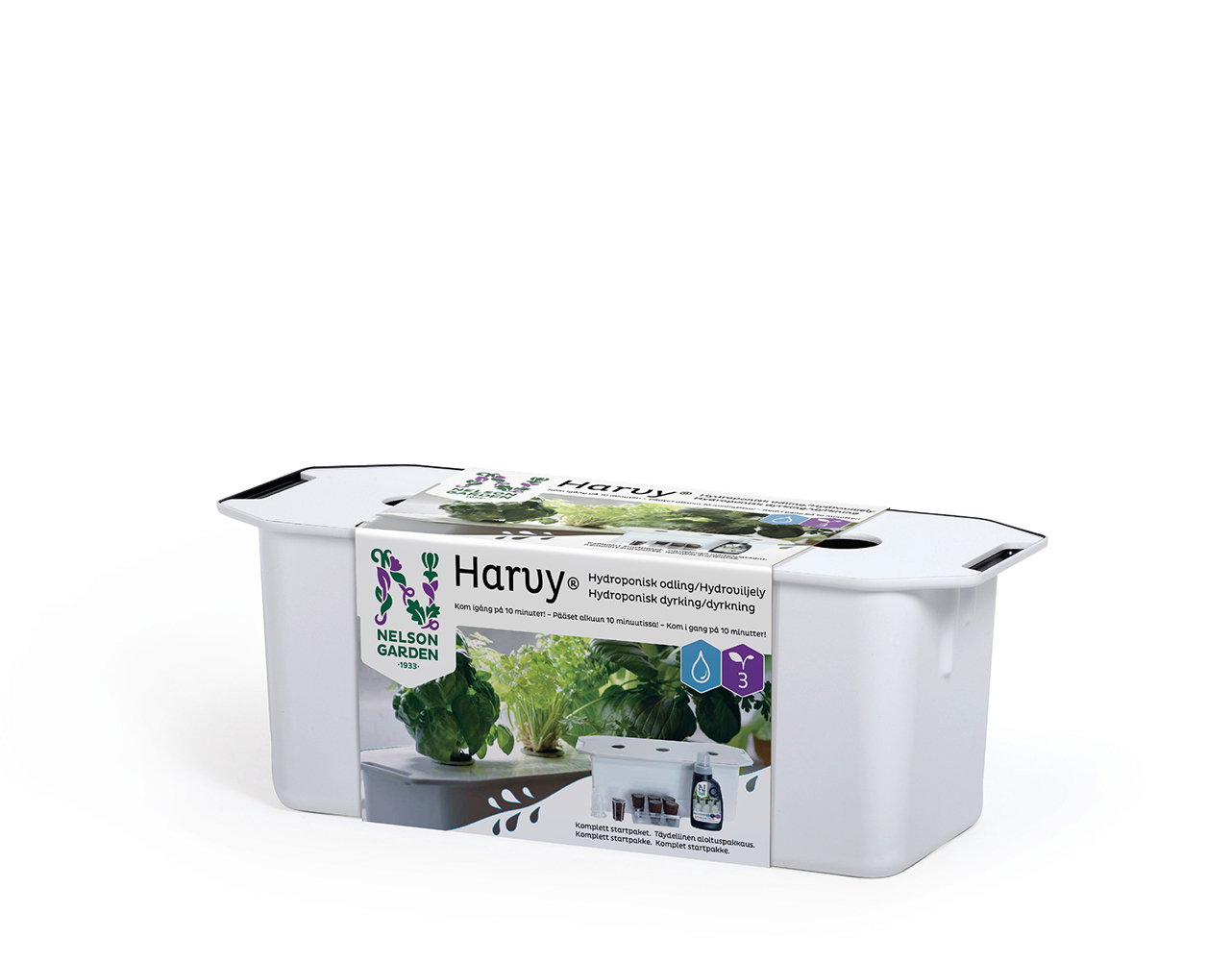 Nelson Garden Harvy hydroponisk dyrkningssæt Hvid Nelson Garden Harvy hydroponisk dyrkningskasse