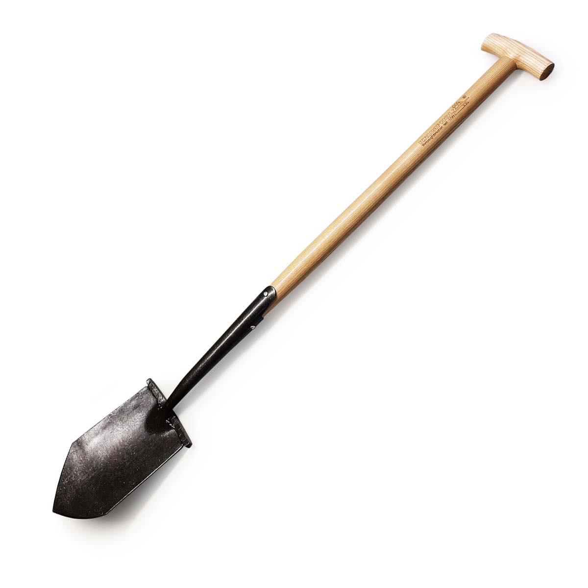 Spids spade med trin og askeskaft - 130 cm