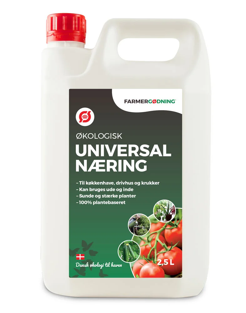 Økologisk universalnæring 2,5 L plantegødning Dunk med økologisk universalnæring 2,5 L til planter