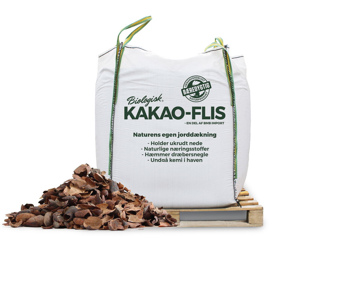 Kakao-flis, kakaoskaller - 1500 liter Kakao-flis, kakaoskaller - 1500 liter