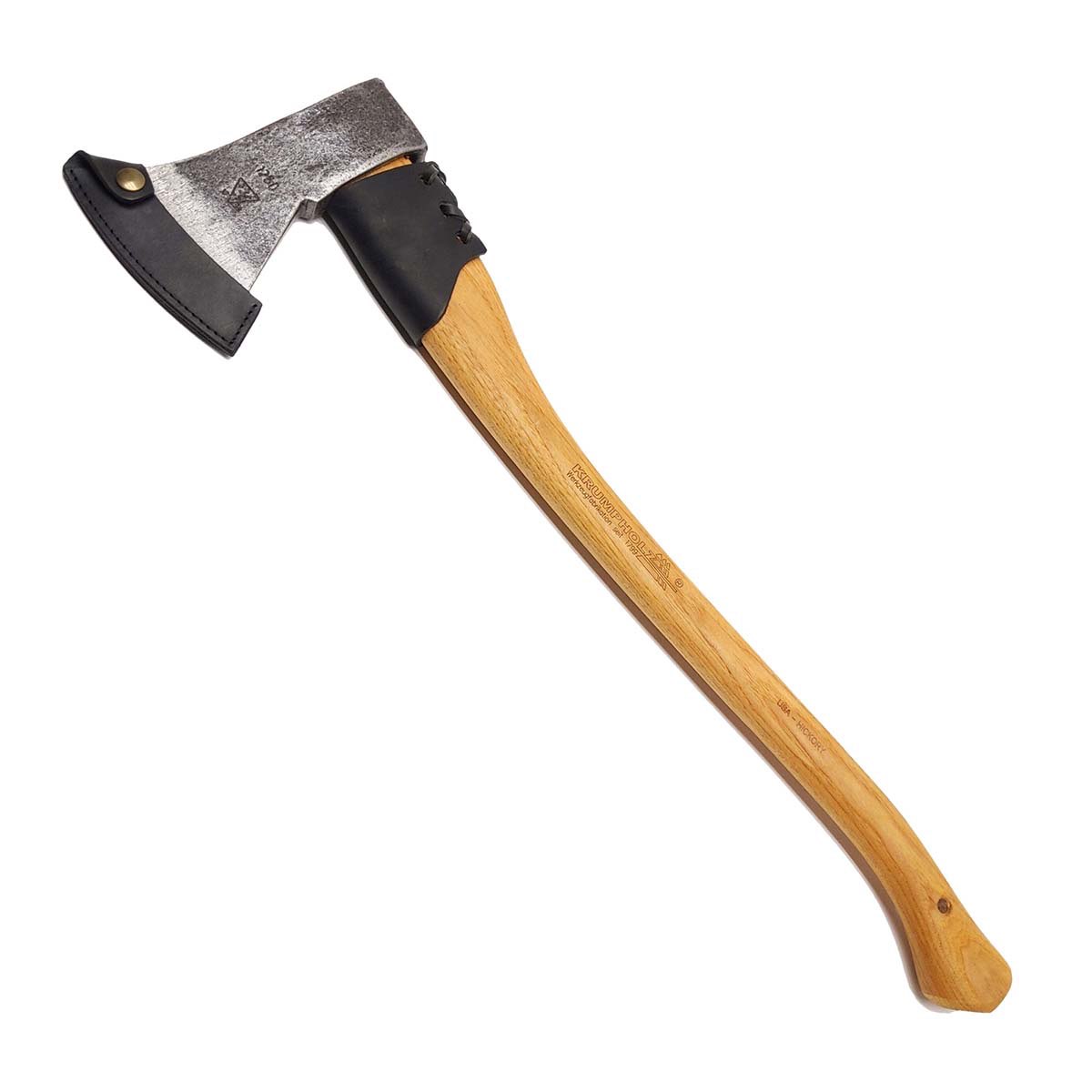 Skovøkse med hickoryskaft og læderbeskytter - 70 cm