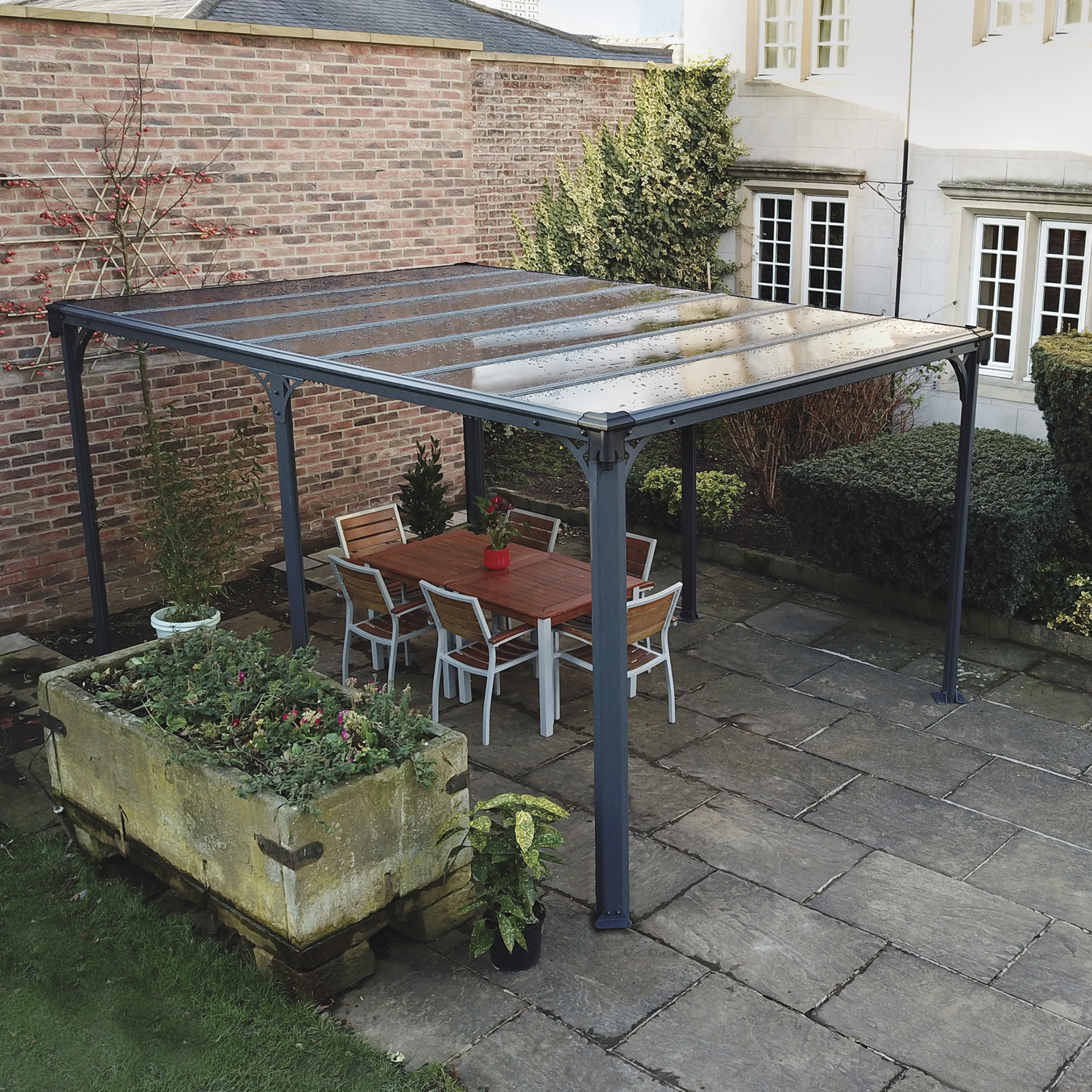 Palram - Canopia Milano pavillon 4300, antracitgrå billede