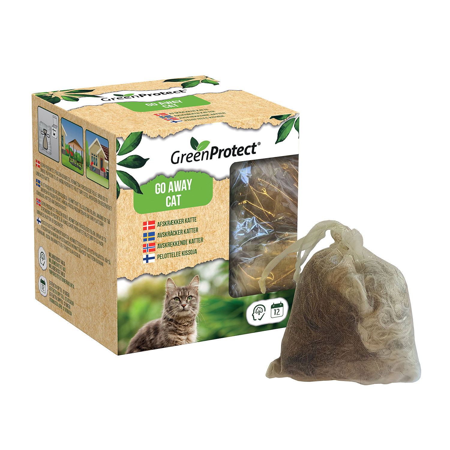 Green Protect Katteafskrækker, Gå væk kat - 2 stk billede