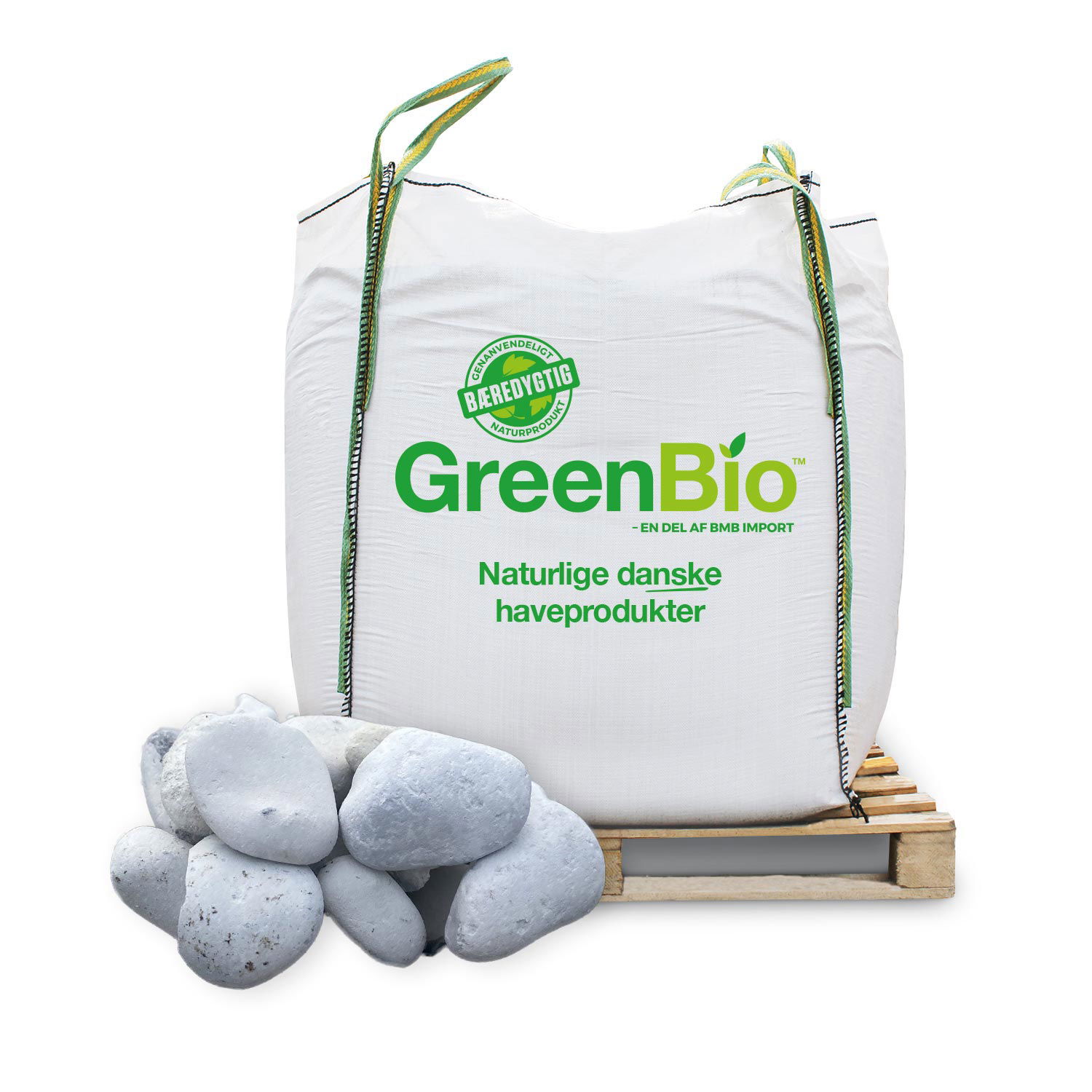 Hvide pyntesten, 16-32 mm