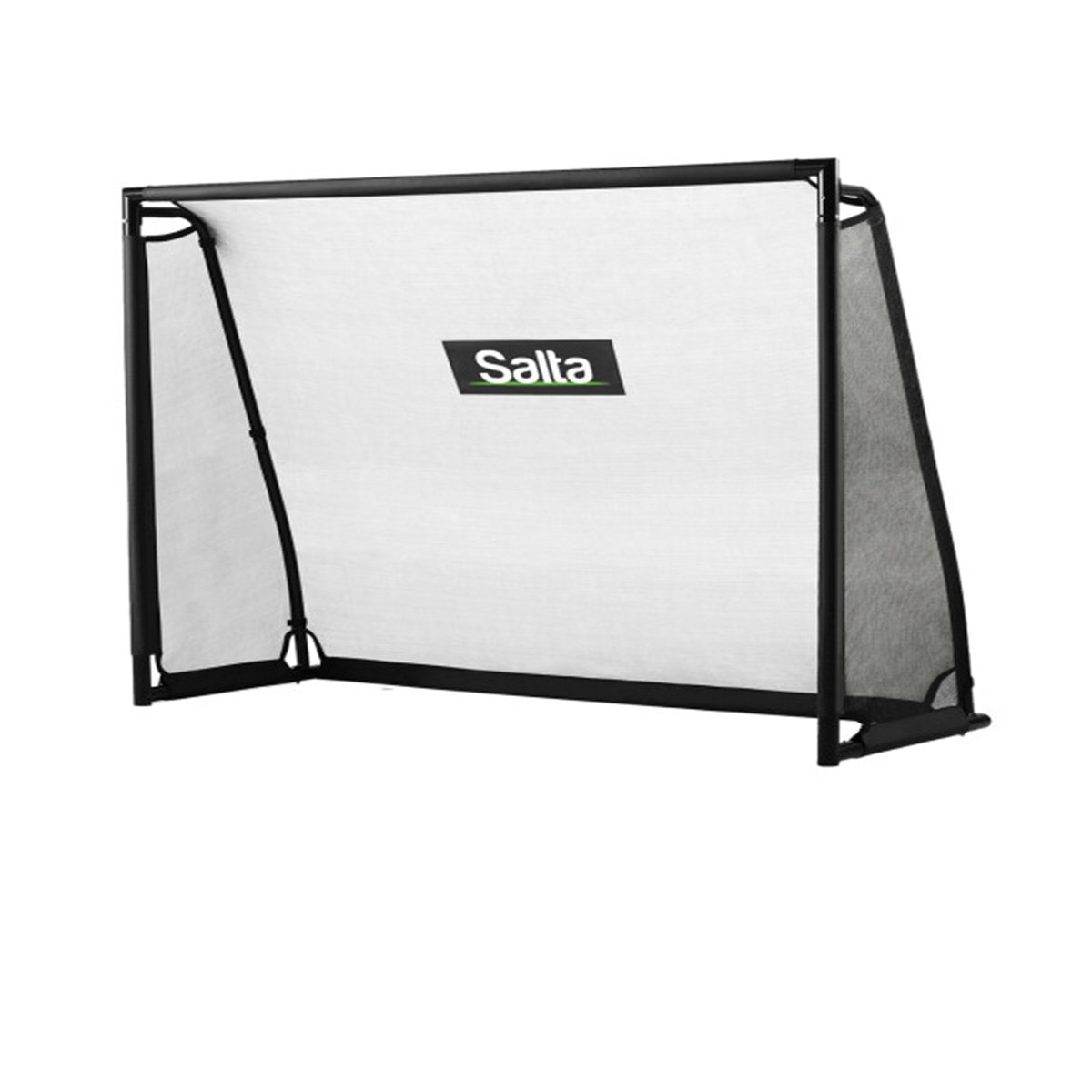 Salta fodboldmål med net og robust sort ramme