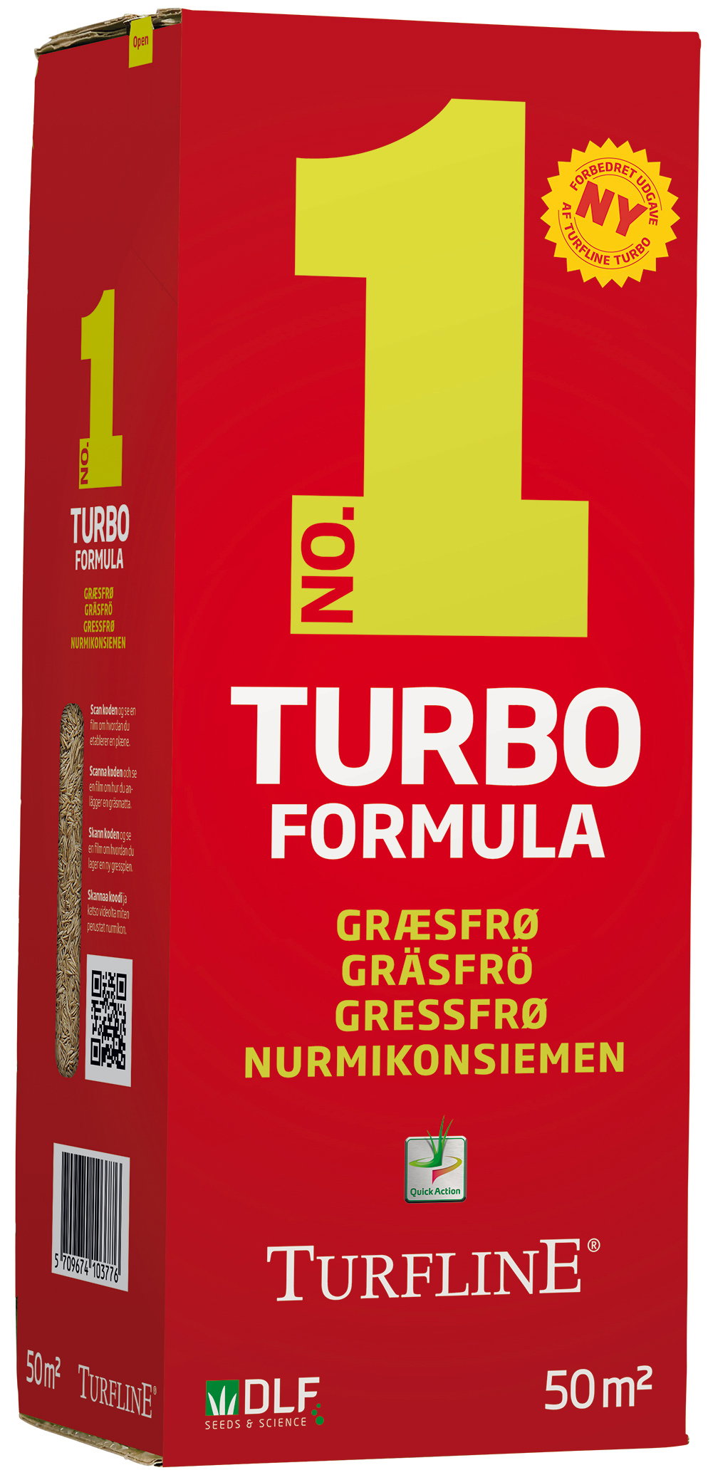 Turfline Turbo græsfrø 50 m² Rød pakke Turfline Turbo græsfrø til 50 m² plæne