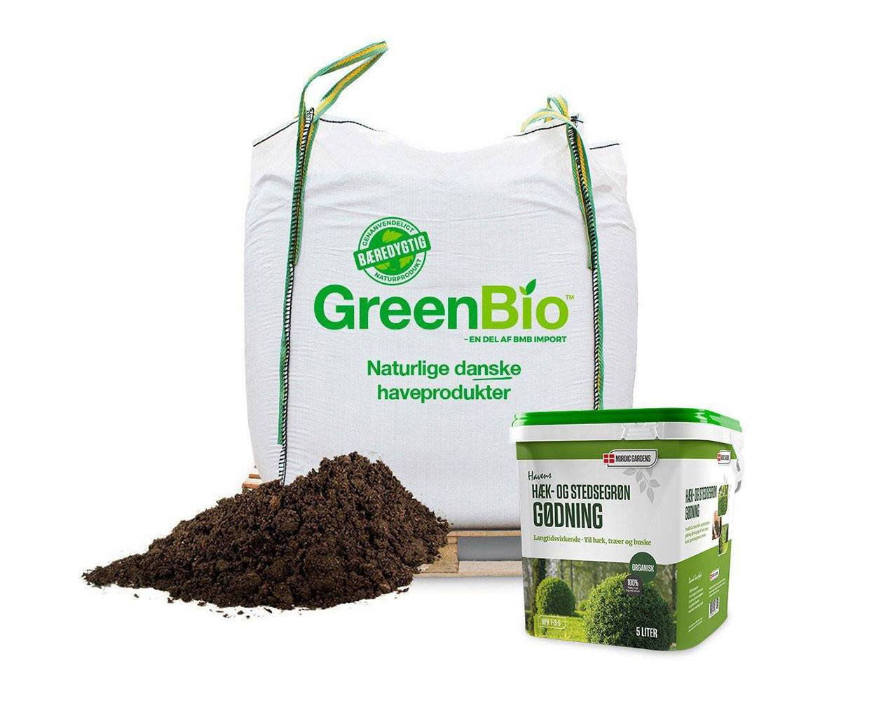 Hækjord og 5 liter hækgødning