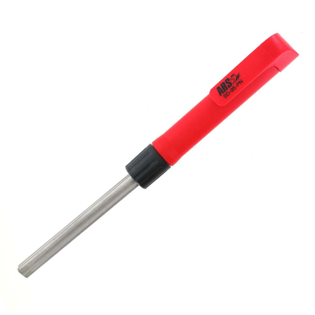 Rund ARS slibefil med rødt håndtag