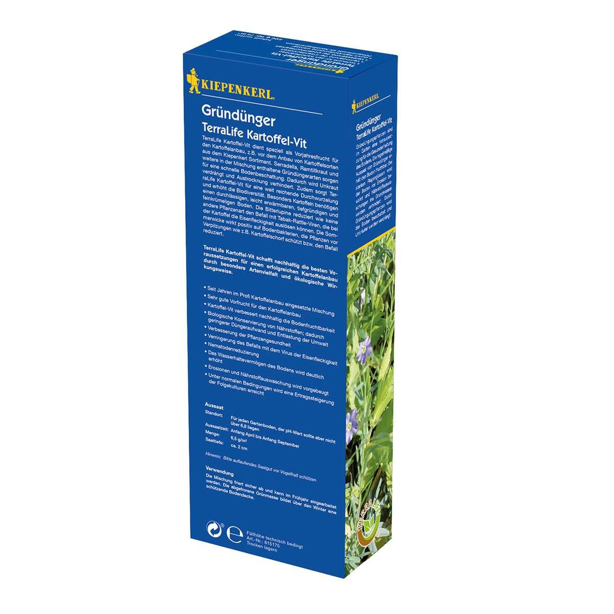 Pakke med Kiepenkerl TerraLife Kartoffel-Vit grøngødning