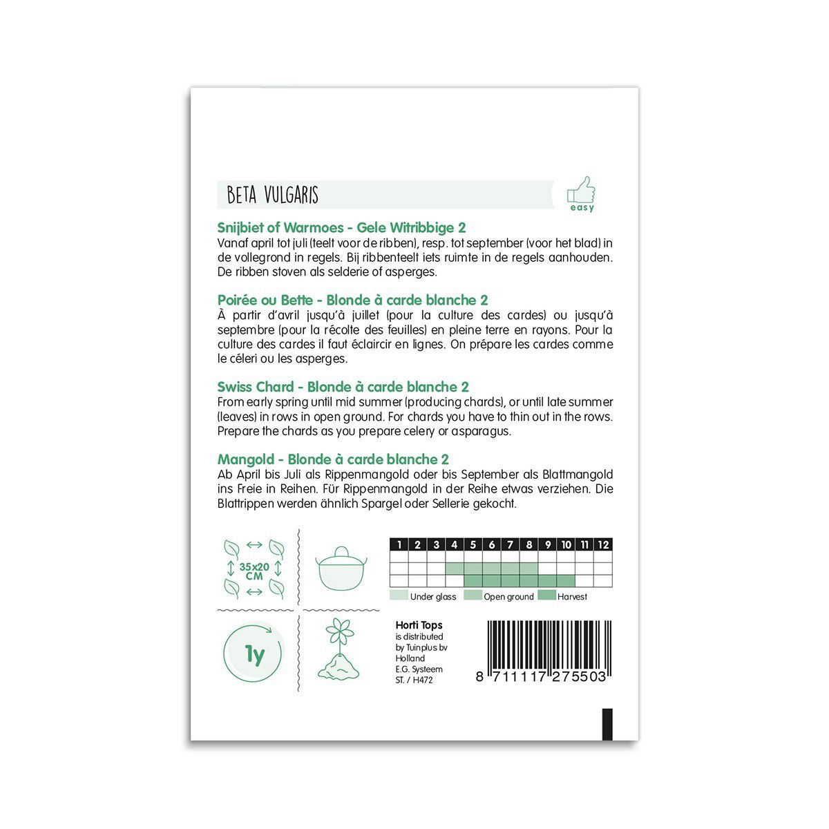 Frøpose med Swiss Chard Blonde bladbede