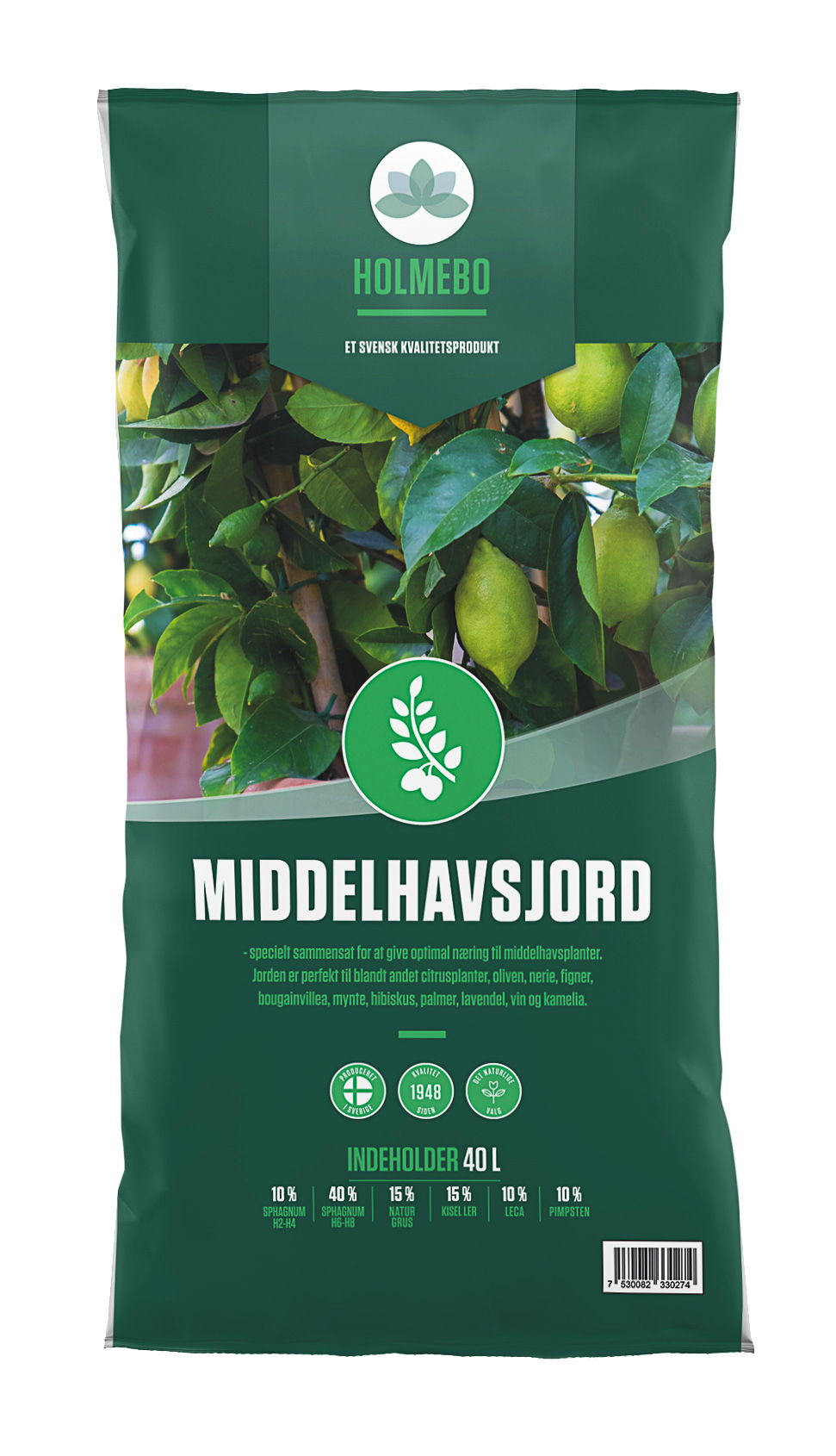 Middelhavsjord - 40 liter