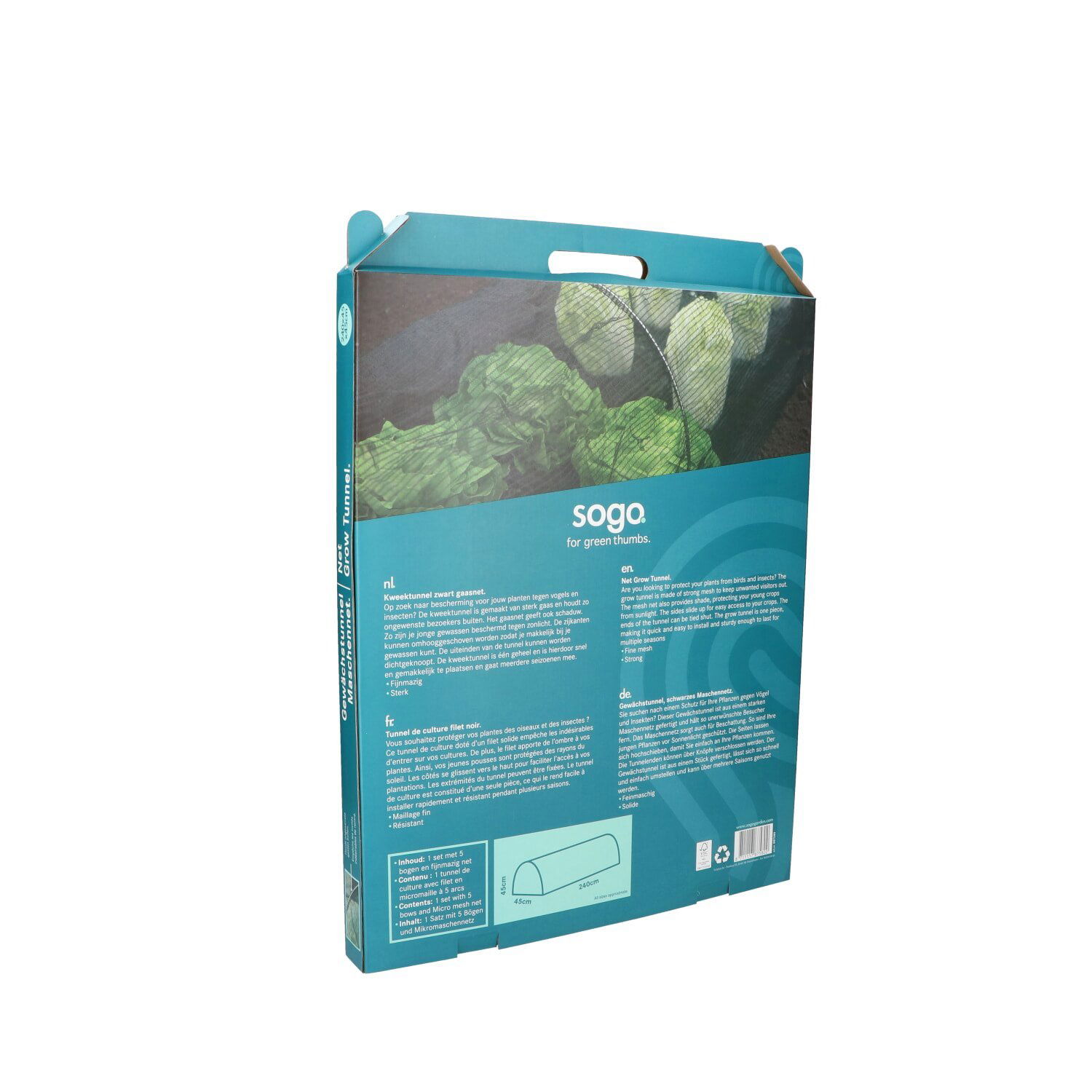 Soga drivhustunnel i emballage til havebrug