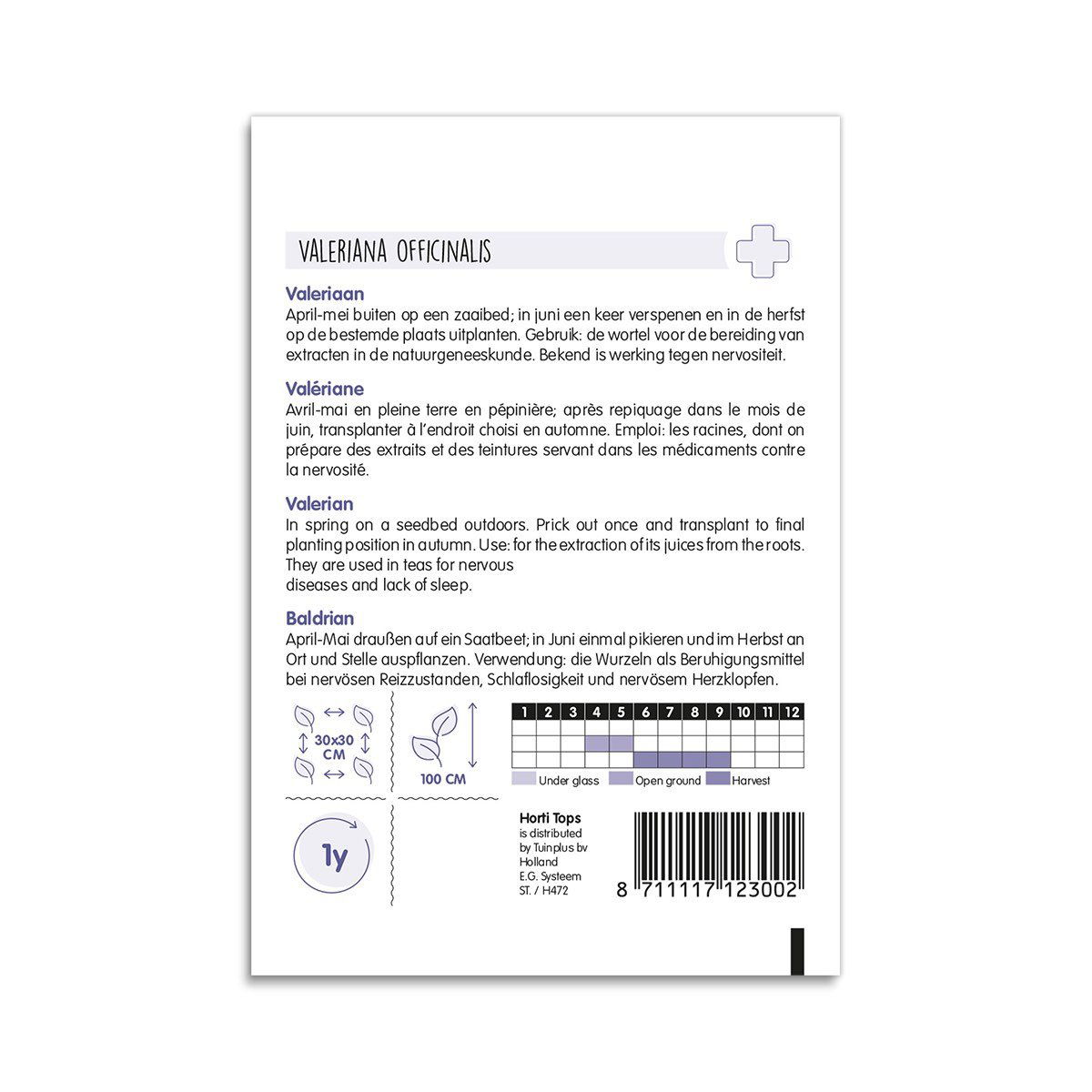 Baldrian frø til udendørs såning, Valeriana officinalis