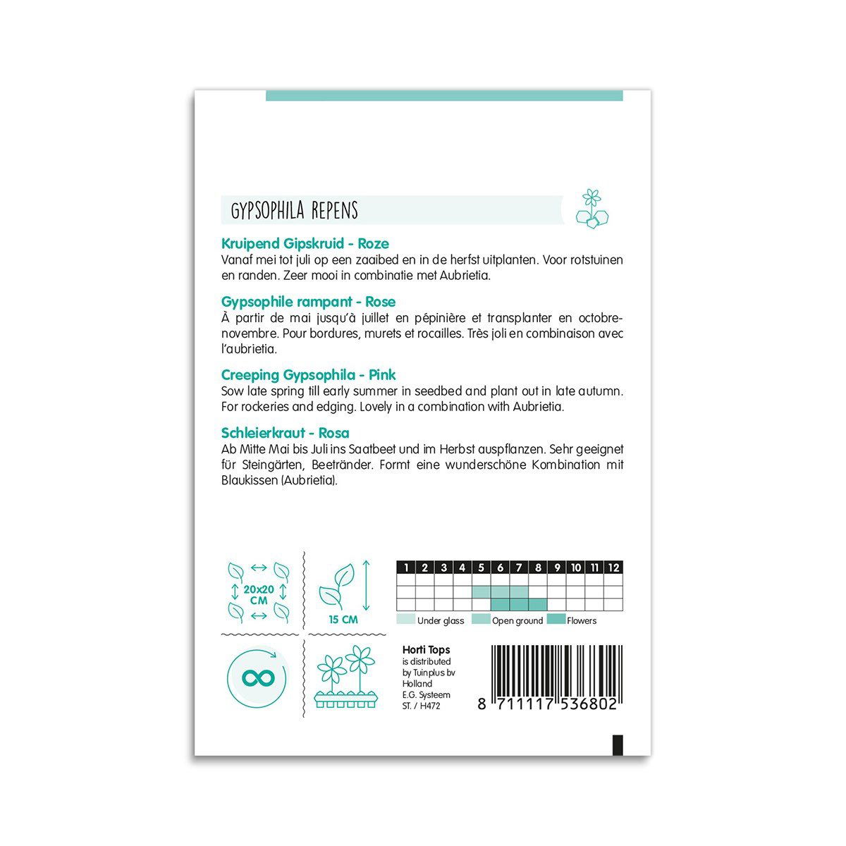 Frøpose til krybende gypsophila, lyserød