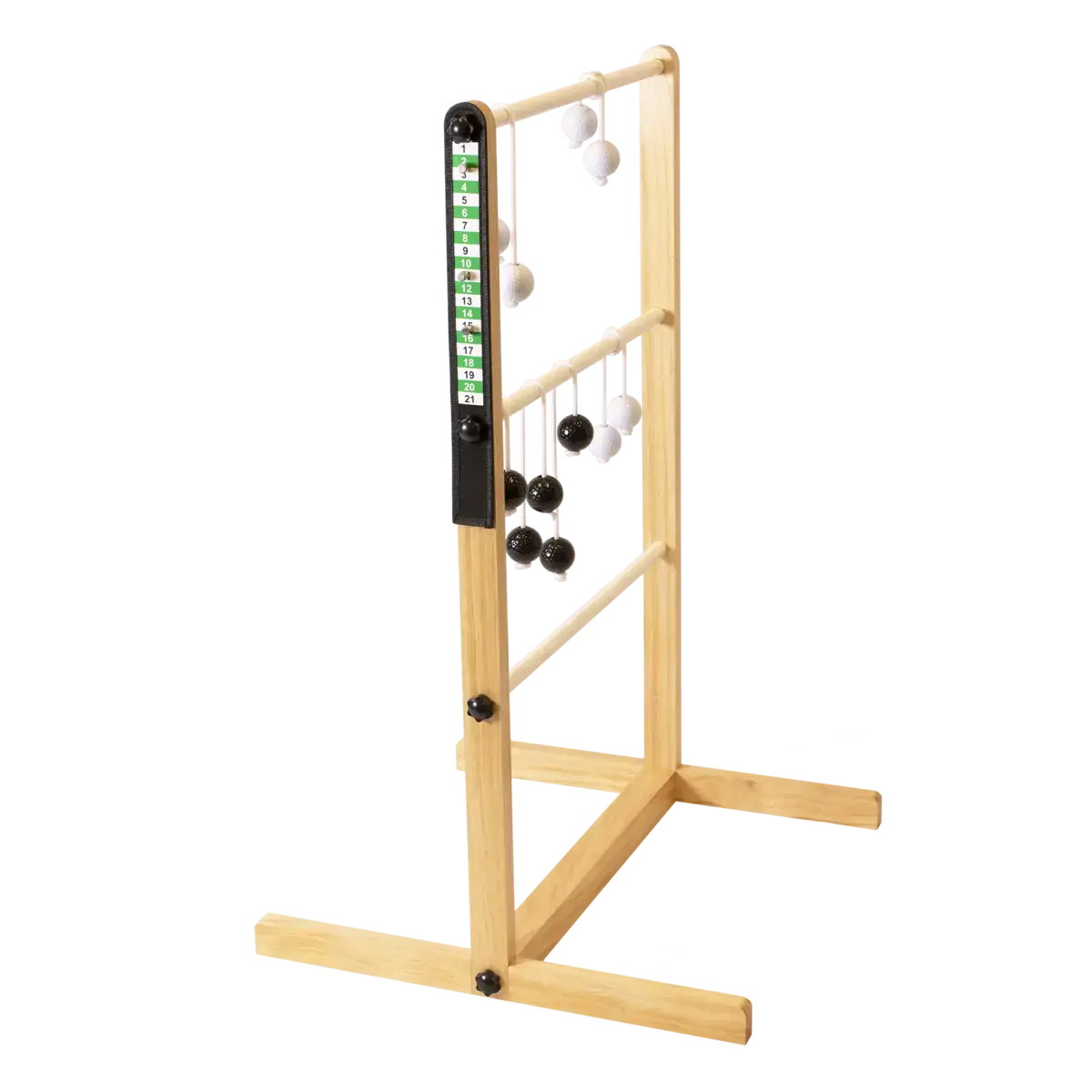 Laddergolf spil i træ med kugler og pointtavle