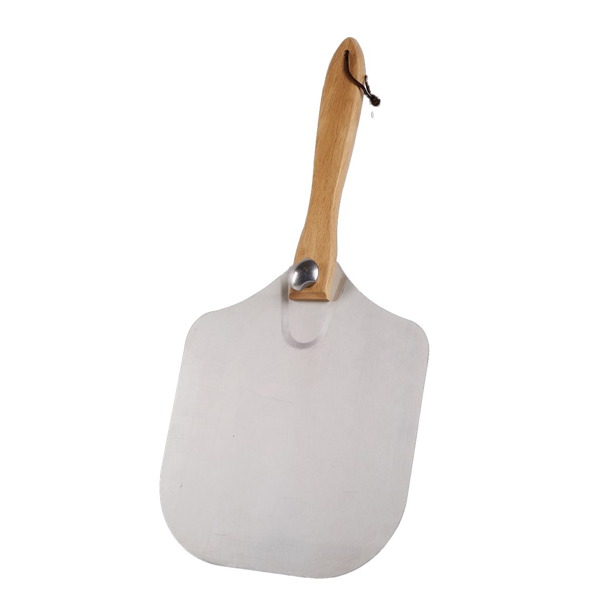 Pizzaspade i metal med træhåndtag