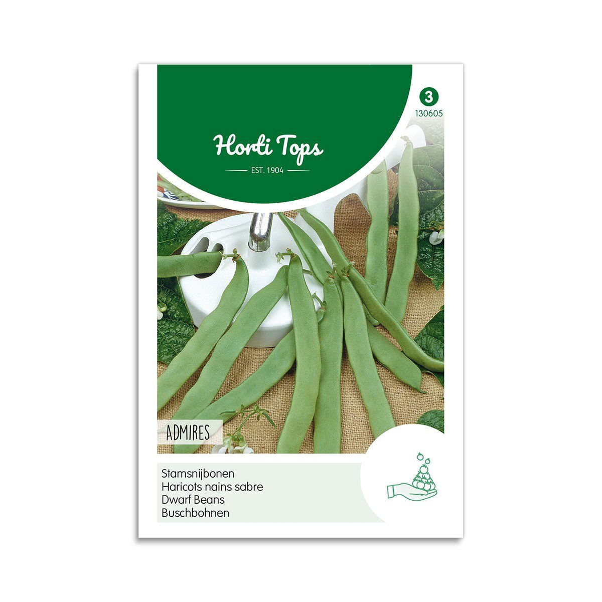 Frøpose med Horti Tops buskbønner Admire