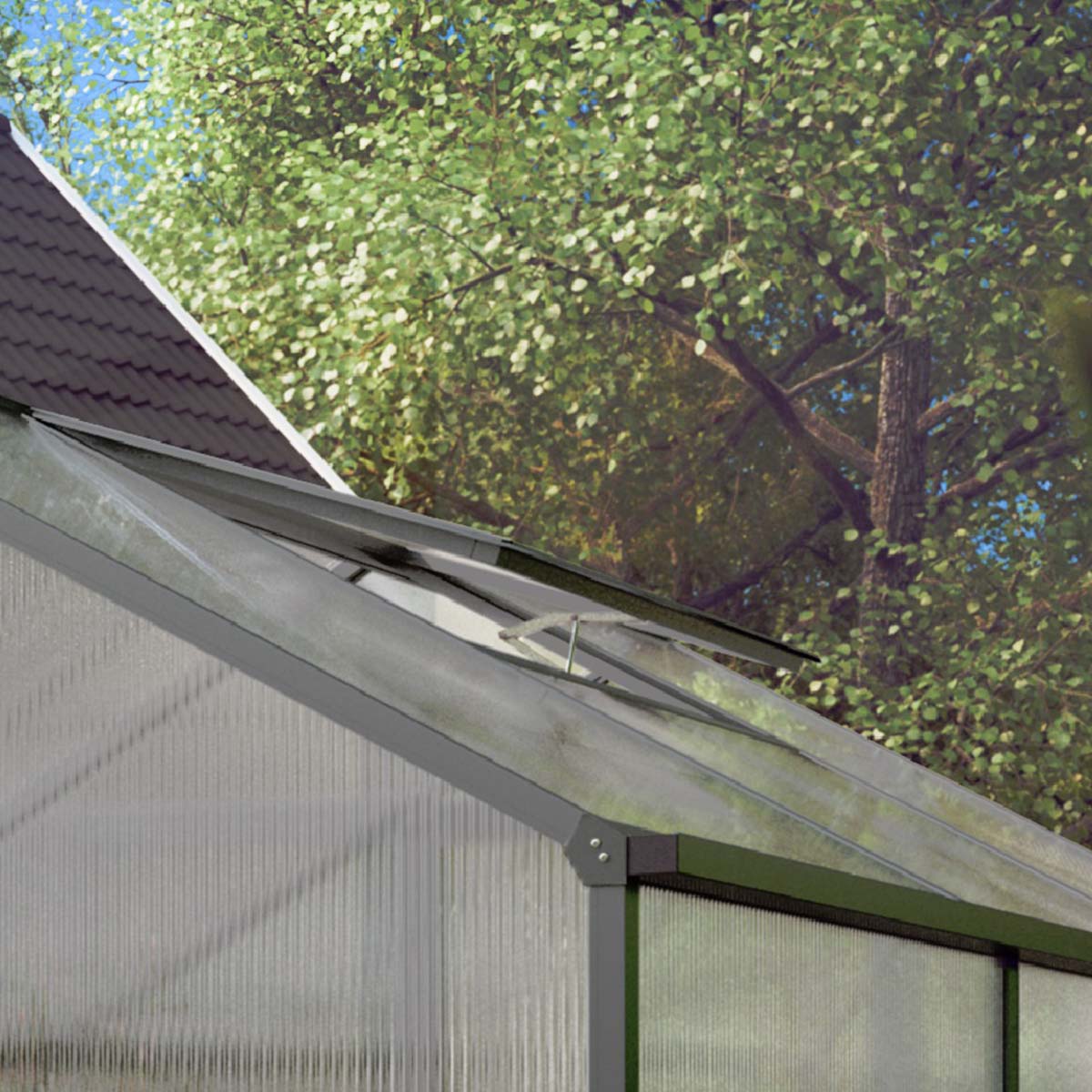 Ekstra ovenlysvindue inkl. automatisk vindueløft., Antracitgrå, für 10 mm GWH