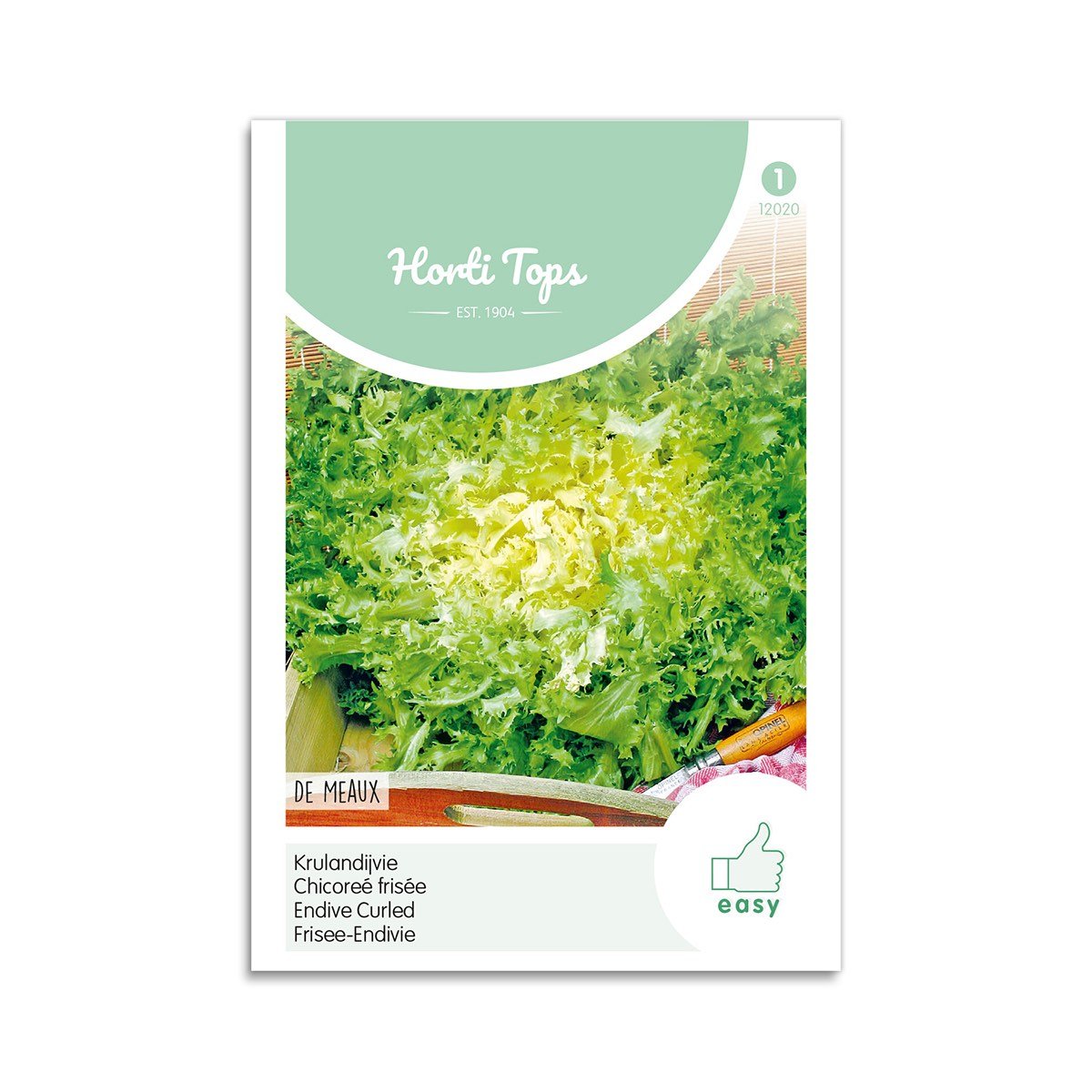 Pose med Horti Tops De Meaux friséesalat frø