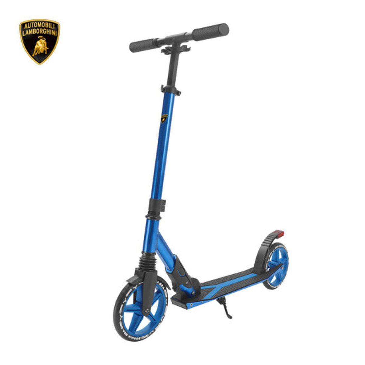 Blåt Lamborghini løbehjul med store hjul