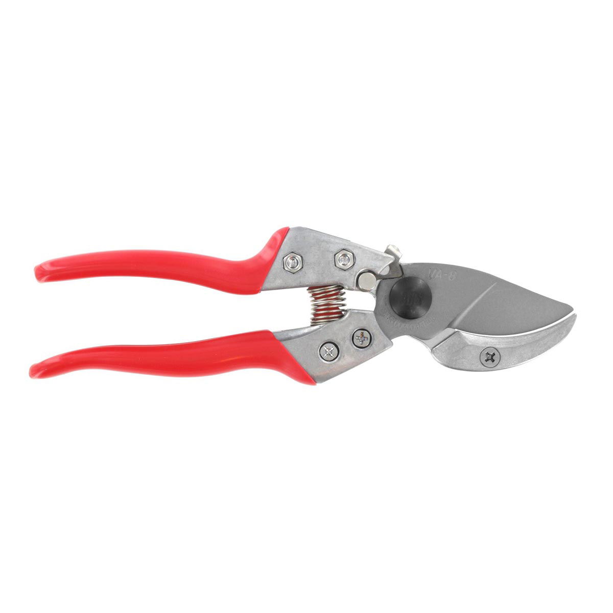 Skarp beskæresaks med rødt ergonomisk greb