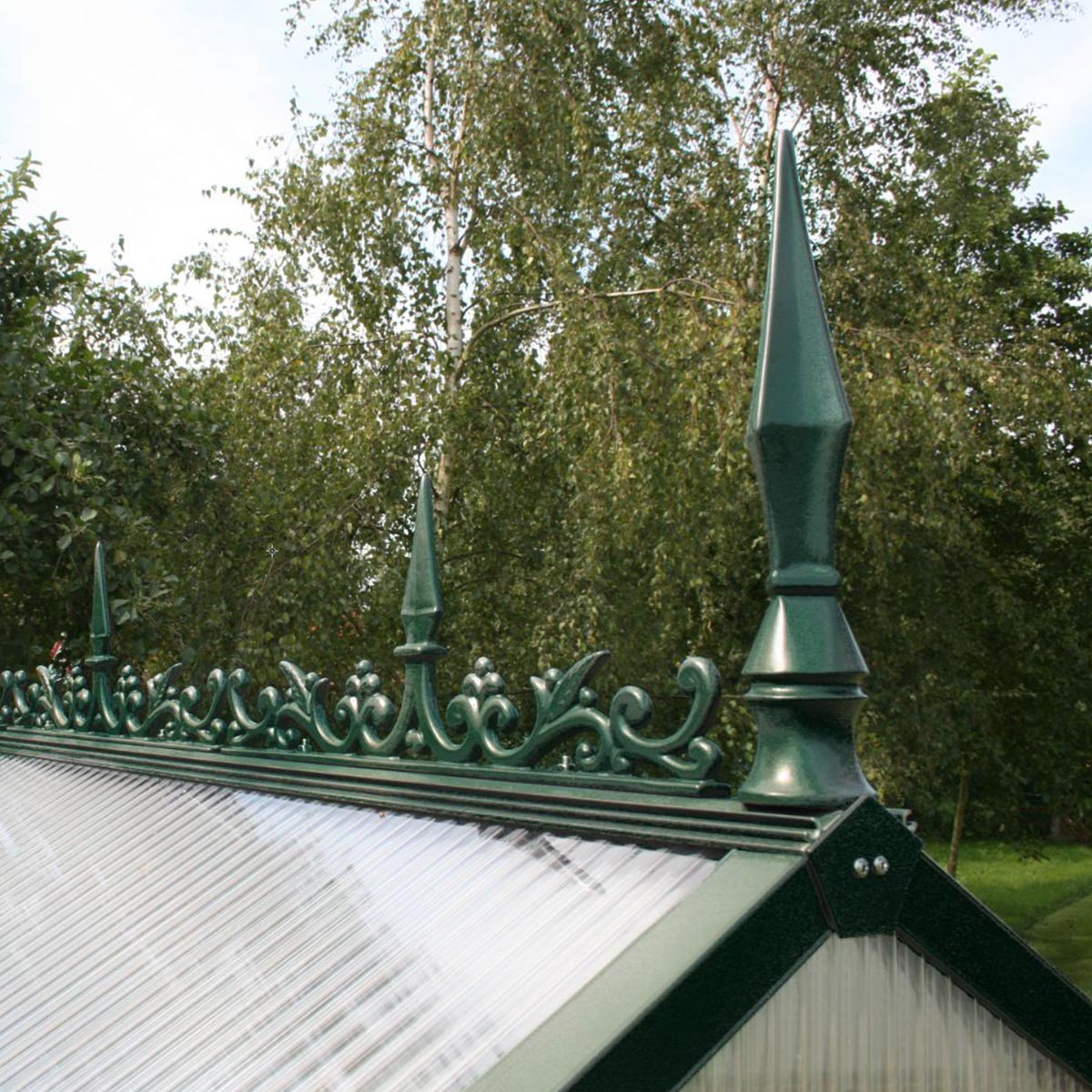 Rygningsdekoration til Drivhus - Model Typ II, Grangrøn RAL 6009 