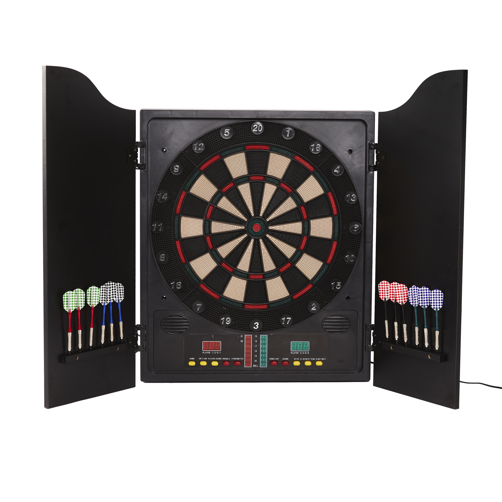 Dartskive elektronisk i dartskab med dartpile NORDIC Games (809-073)