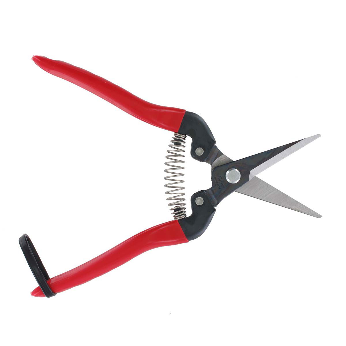Lille beskæresaks med røde håndtag