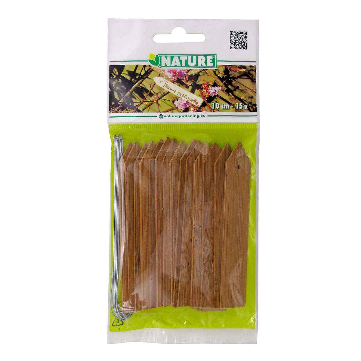 Pakke med 15 Nature bambus plantepinde 10 cm