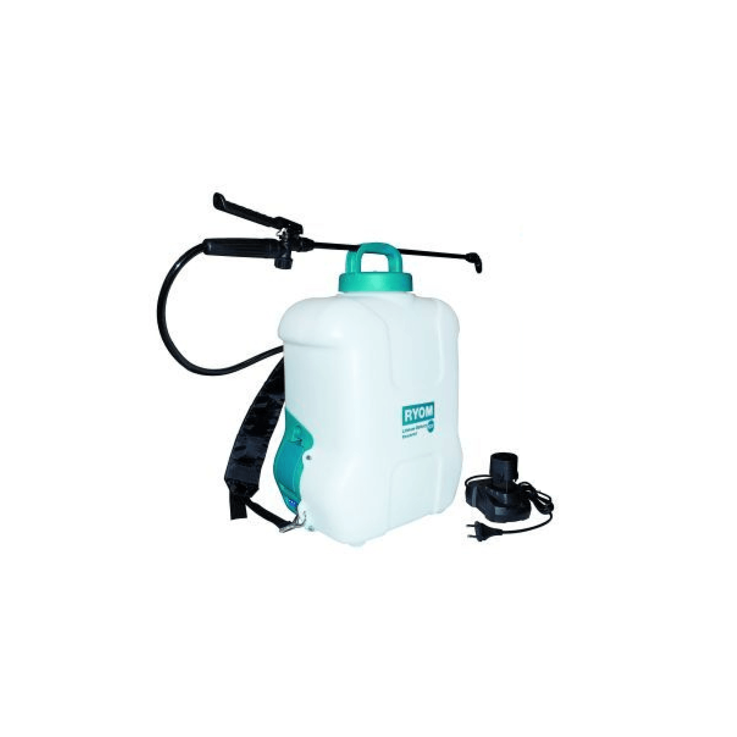Hvid RYOM 16 L batteridrevet rygsprøjte med lader