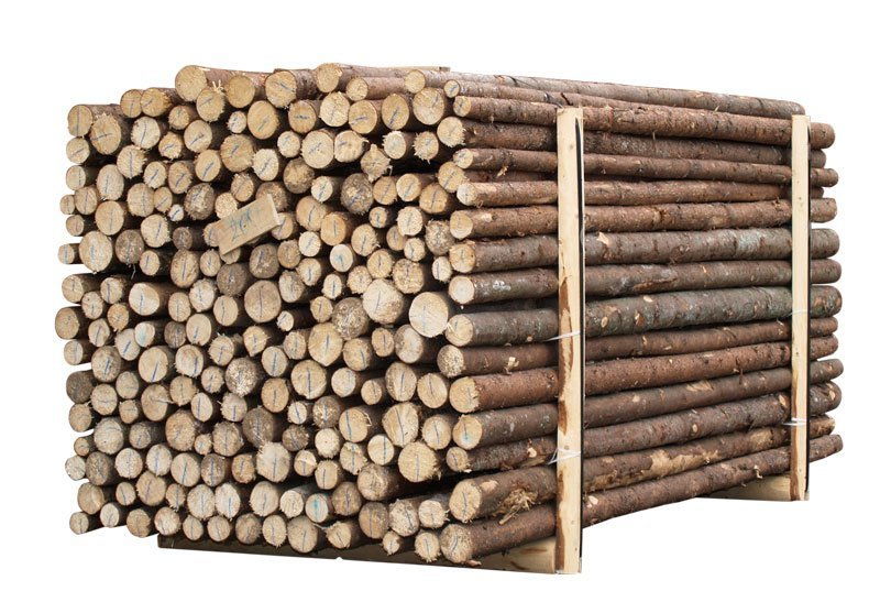 Granrafter med bark - 220cm