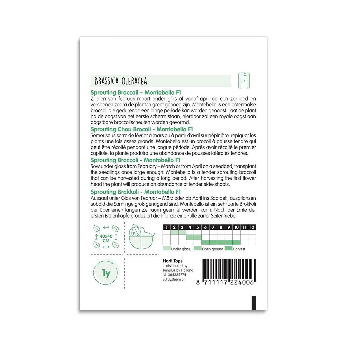 Frøpose til spirerbroccoli Montobello F1