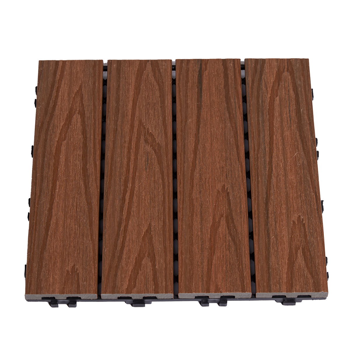 Terrasseflise komposit 30 x 30 cm 4-pak, teak HORTUS