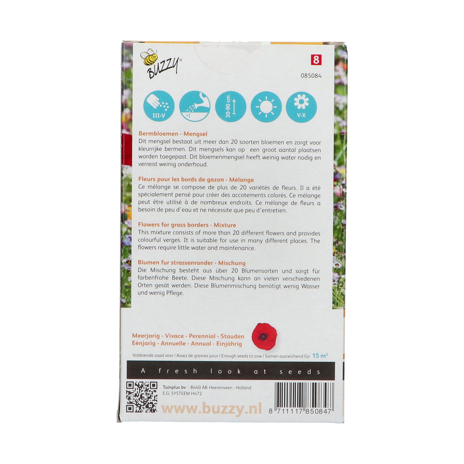 Buzzy flerårig og etårig blomsterfrøblanding