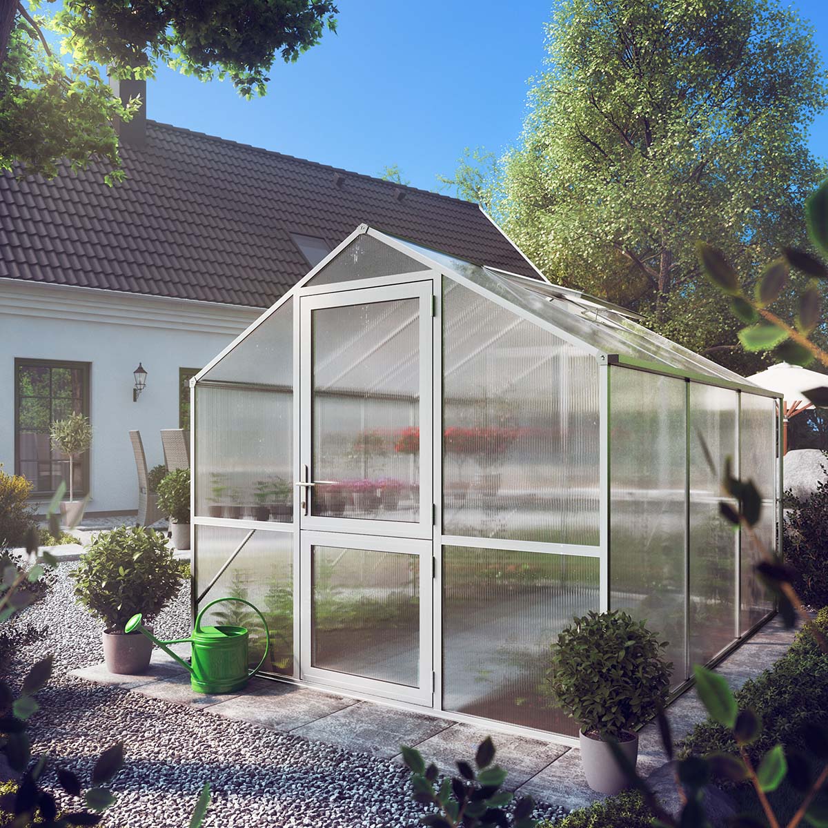 Drivhus - Model Rose III, Aluminium Natur