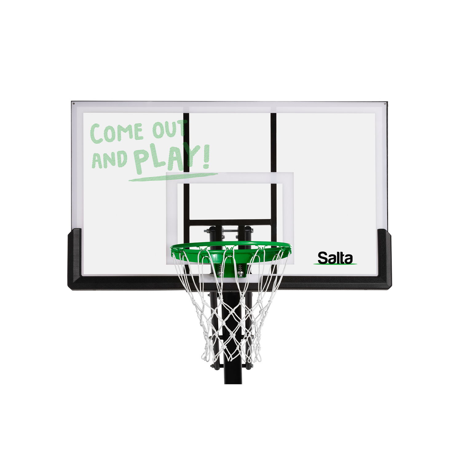 Salta basketballkurv med justerbar plade og net