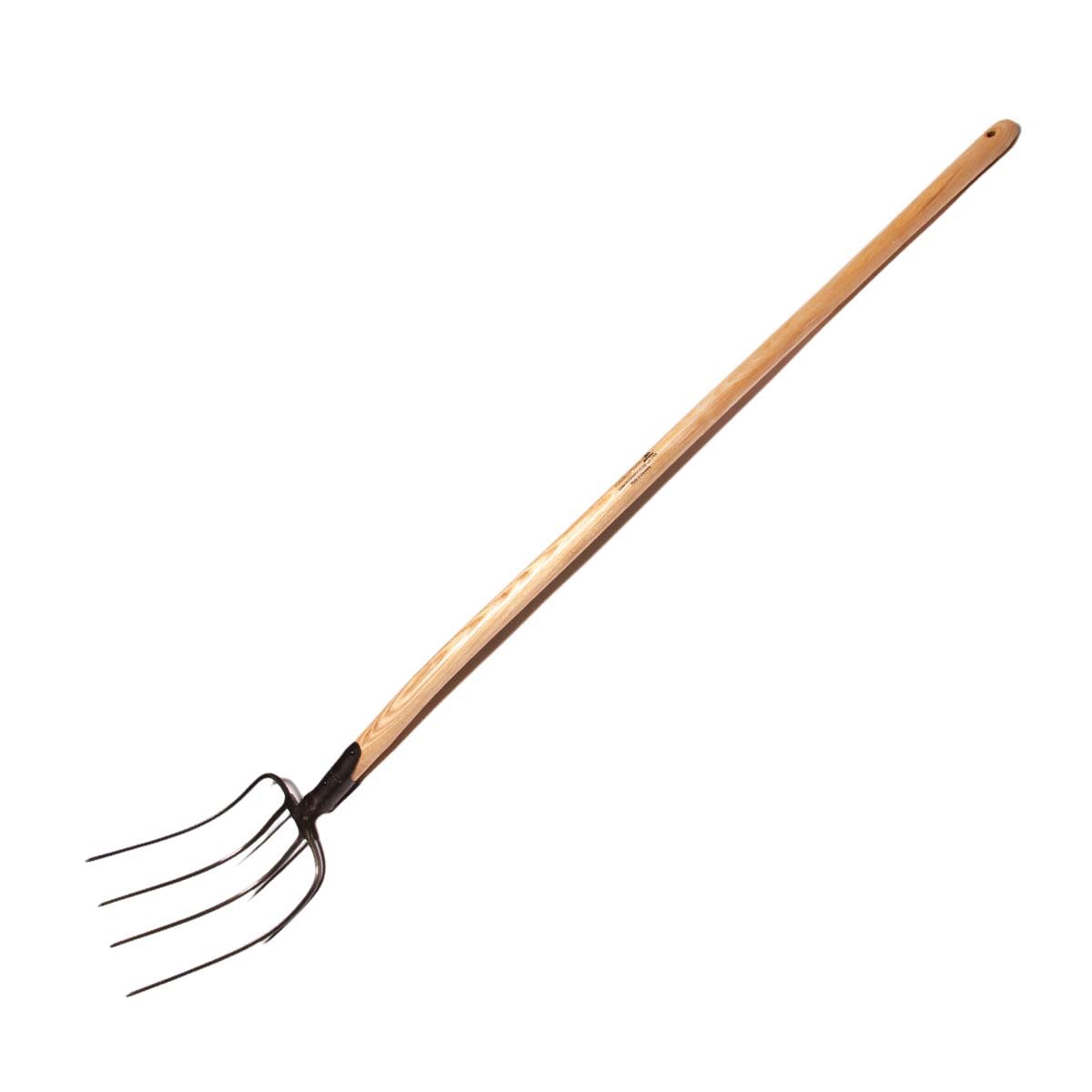 Høtyv / gødningsgreb med 4 tænder og askeskaft - 160 cm