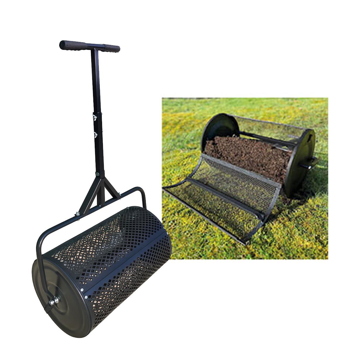 Havevalse til jævn topdressing af græsplæne