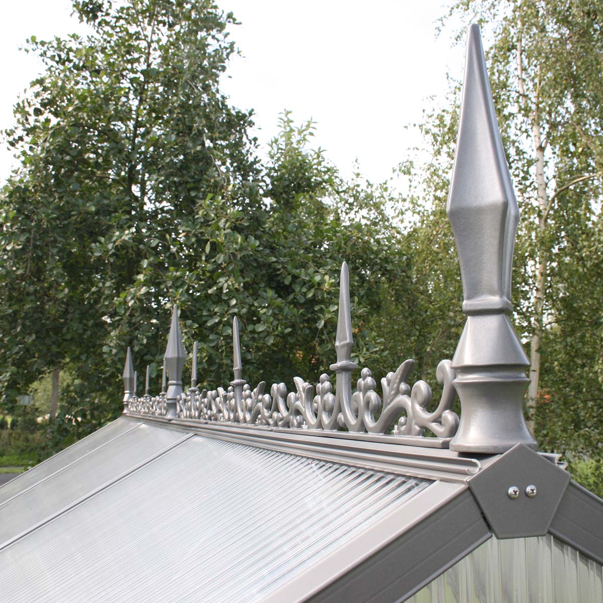 Rygningsdekoration til Drivhus - Model Typ IV, Antracitgrå DB 703