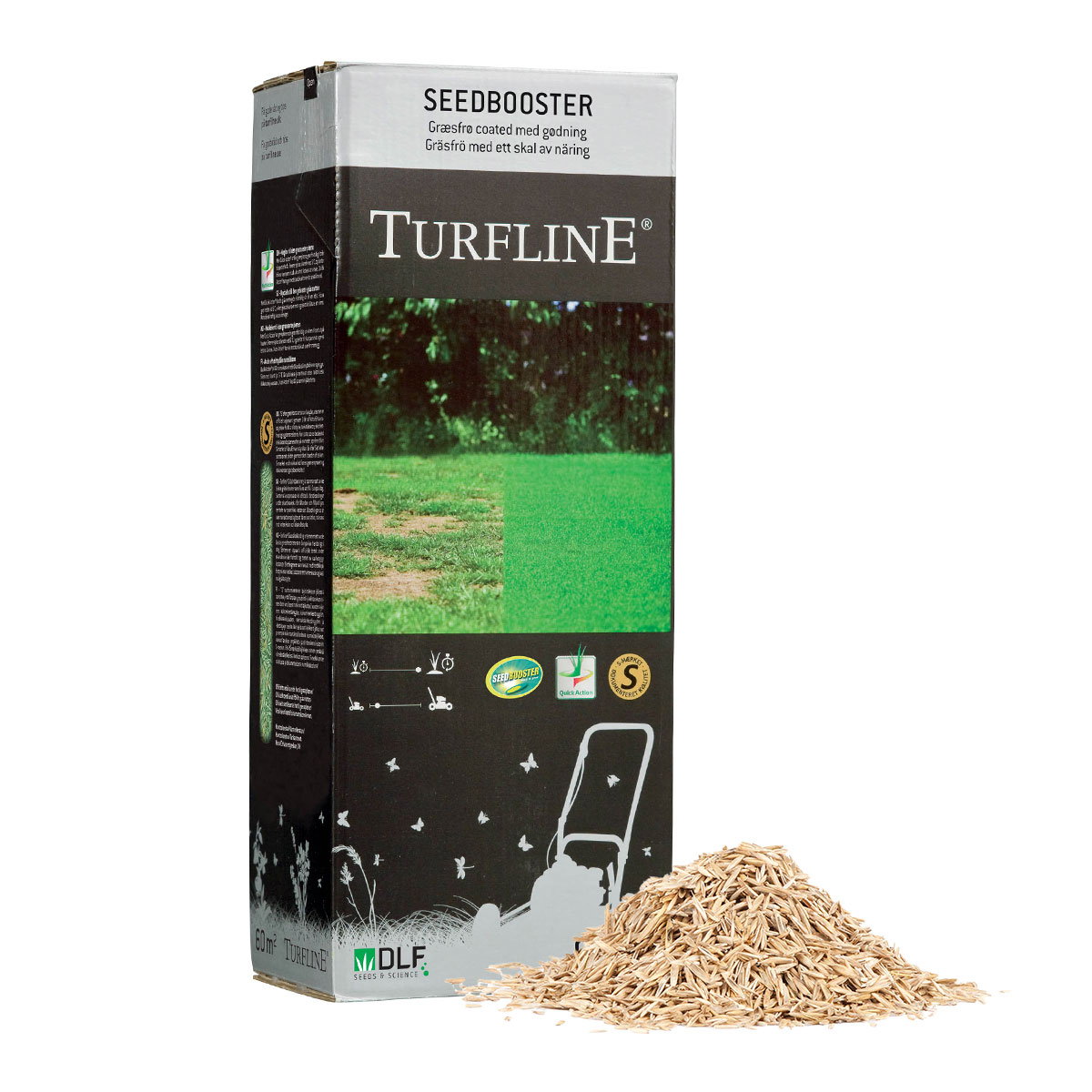 Turfline Seedbooster græsfrø til plæneforbedring Turfline Seedbooster græsfrø i kasse til sund græsplæne