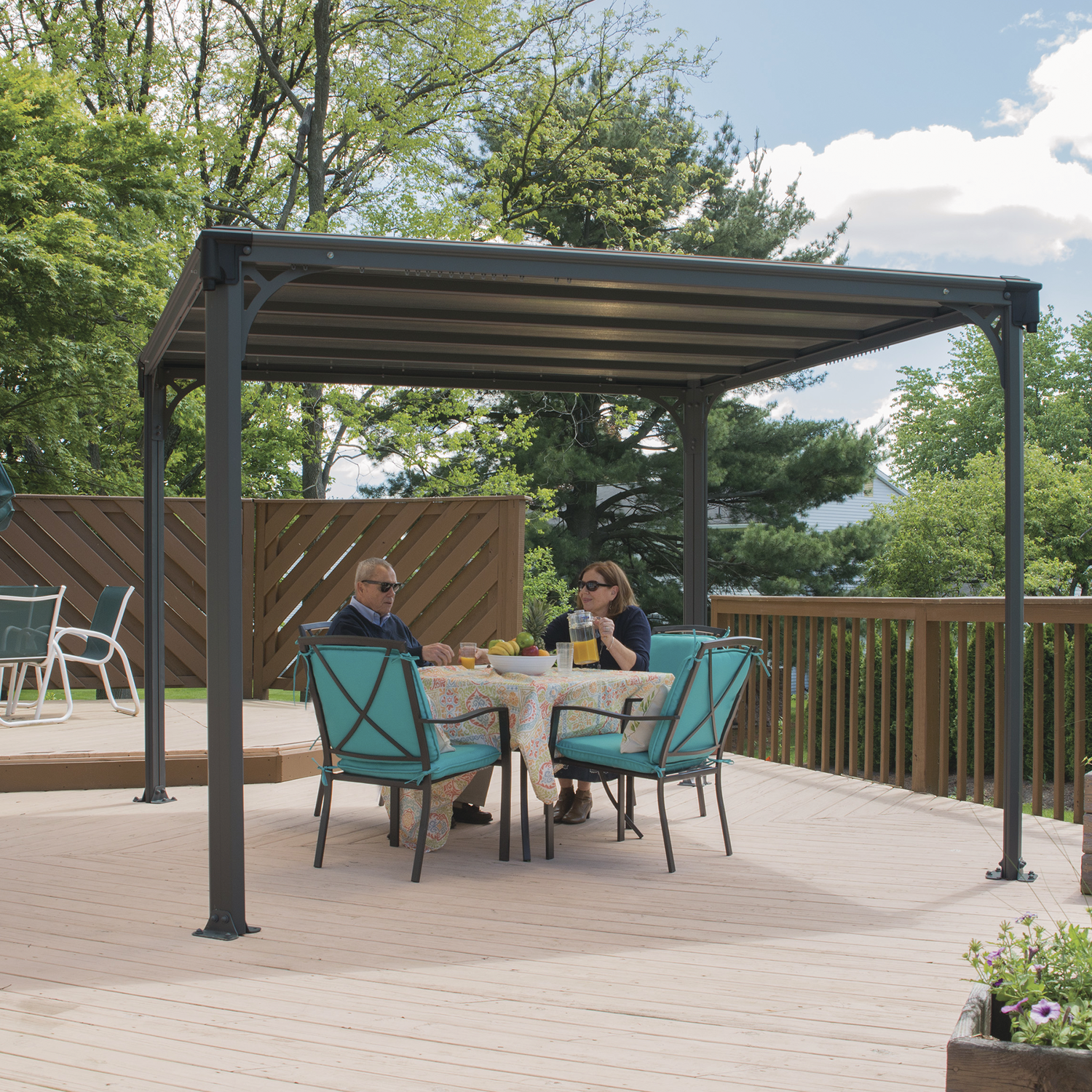 Palram - Canopia Milano pavillon 3000, antracitgrå billede